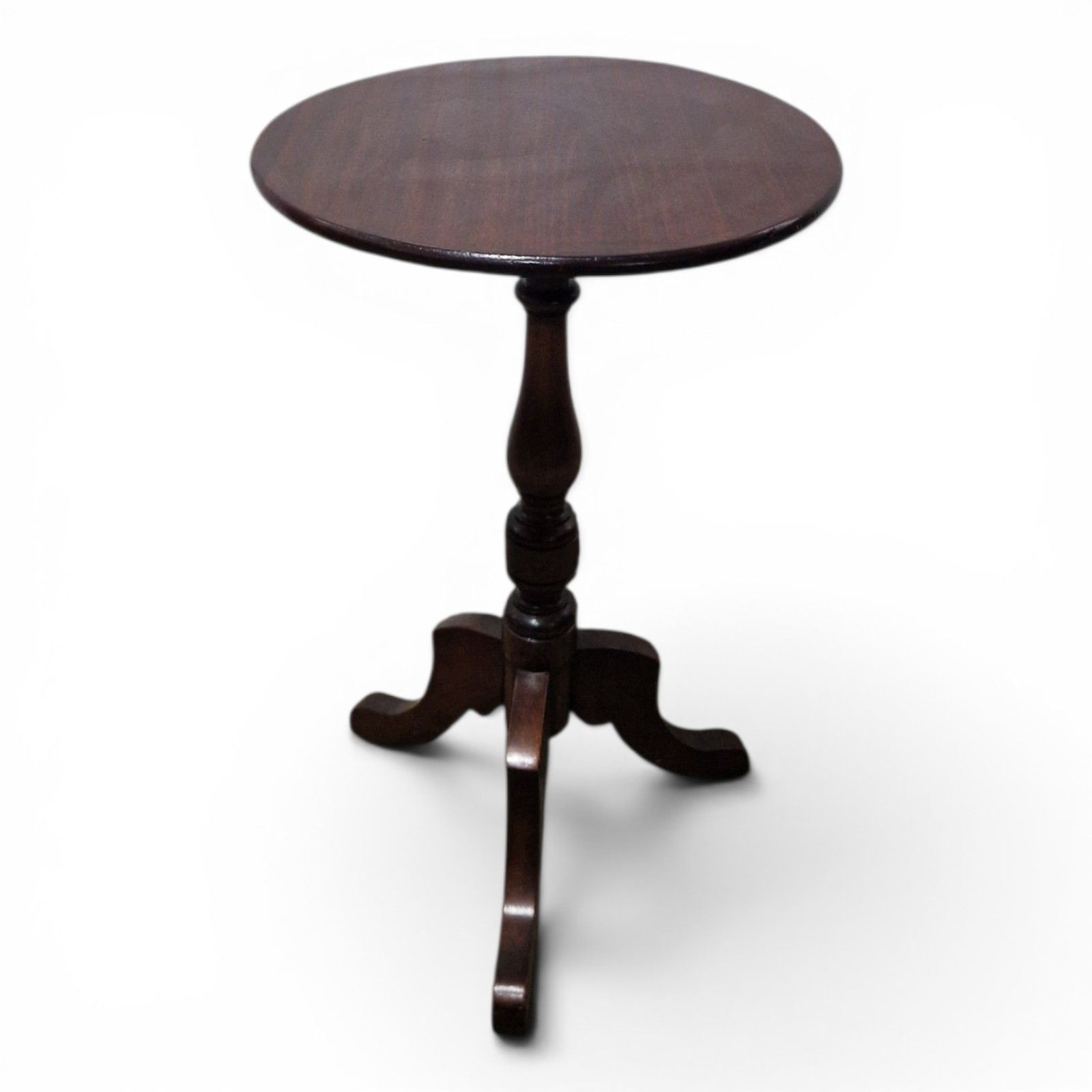 Mahogany Wine Table Pedestal Side Table Victorian Style Solid Wood Occasional photo furniture