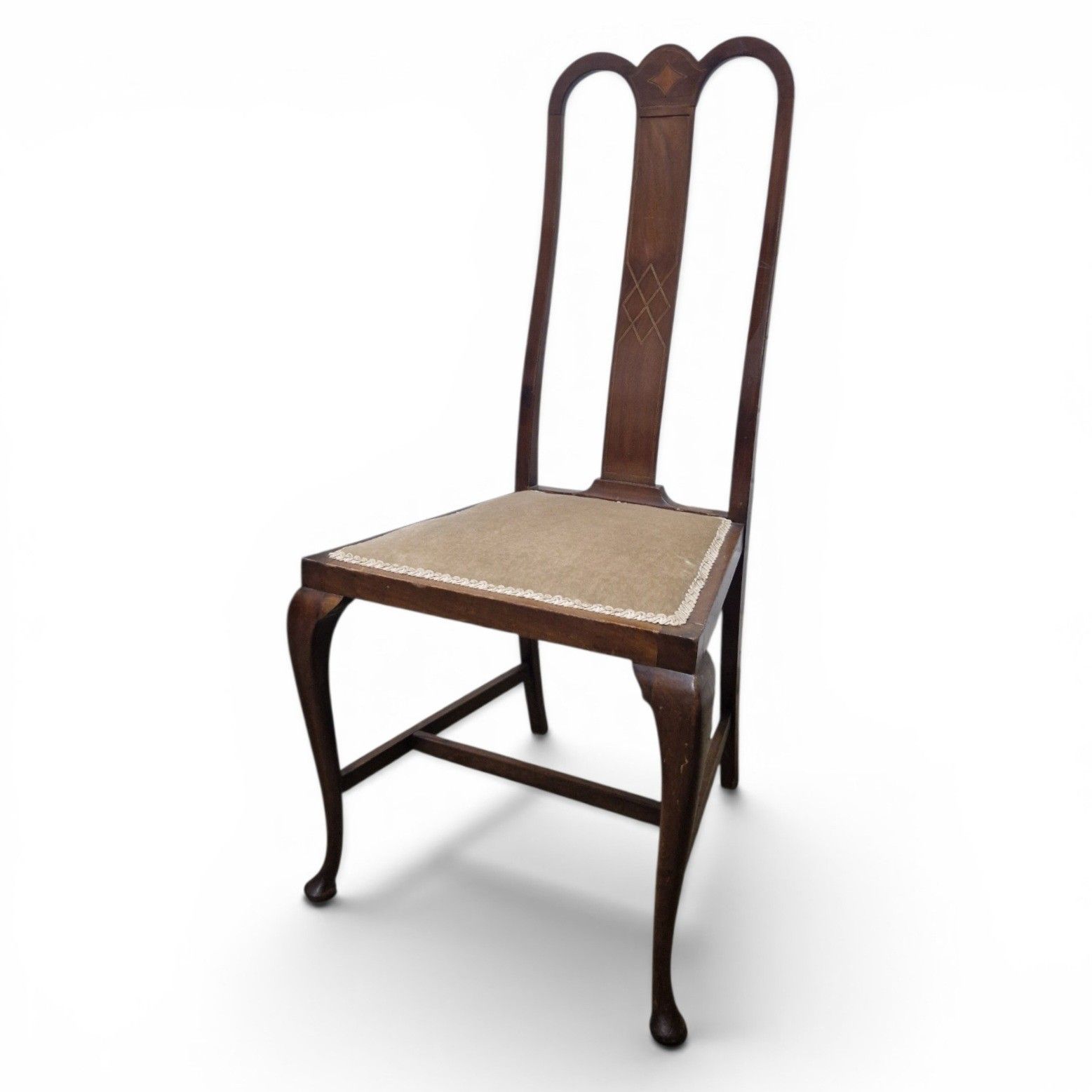 Edwardian Mahogany Inlaid Bedroom Chair Occasional Chair Side Chair Cabriole photo furniture