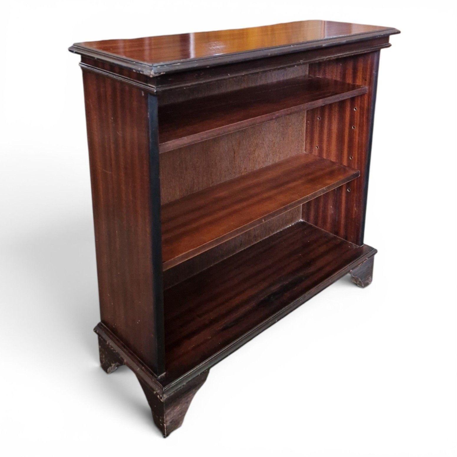 Mahogany Open Bookcase Display Cabinet Adjustable Shelves Antique Style photo 95.0
