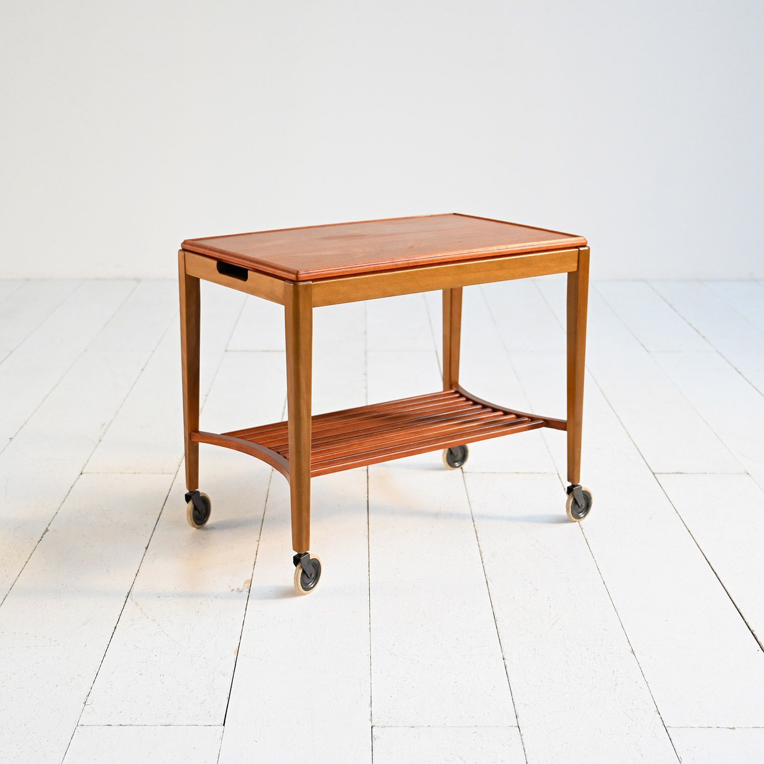 Mid Century Northern European Serving Trolley In Teak And Birch, 1950s–1960s photo for sale