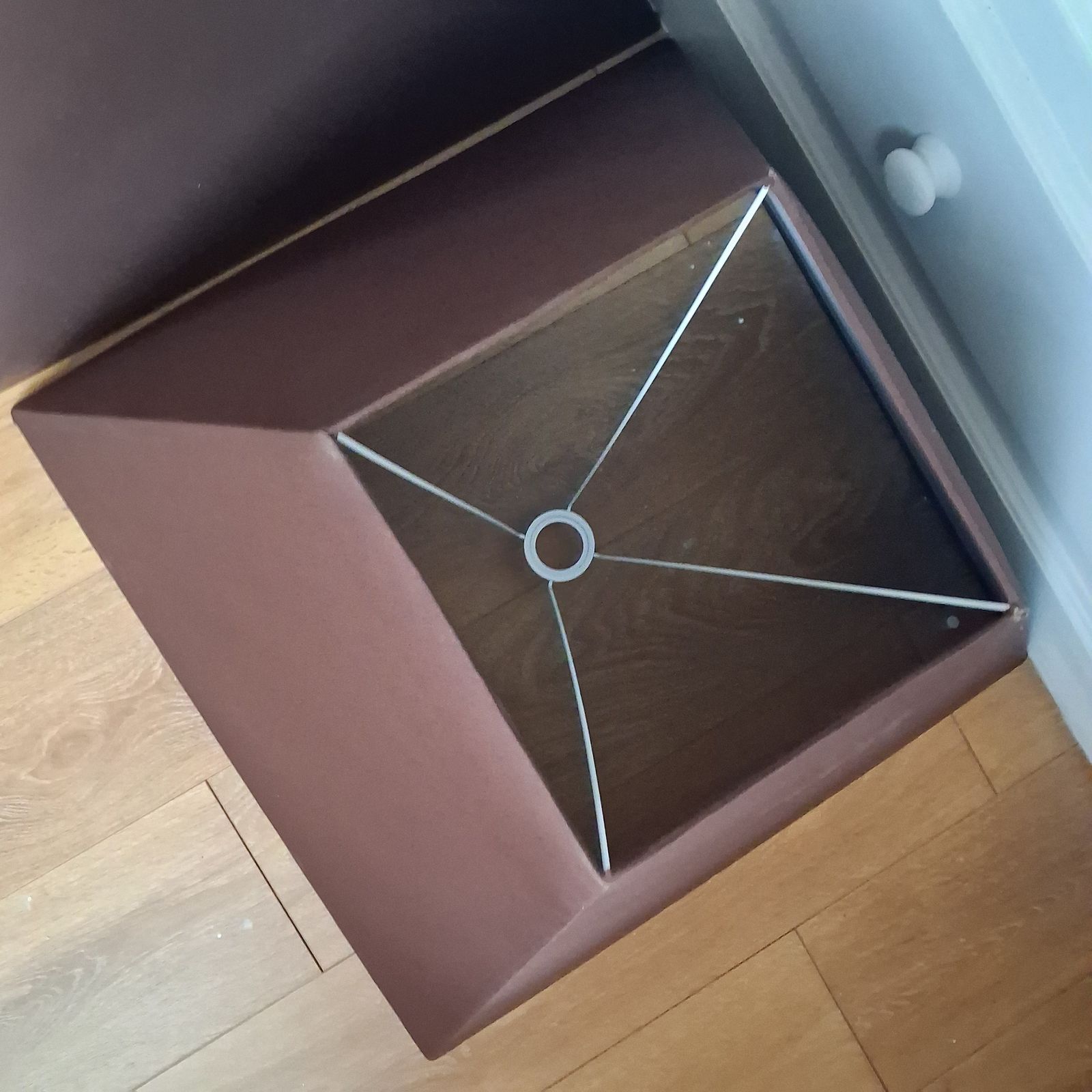 Pair Of Huge Brown Table Lamp Shades photo vinterior
