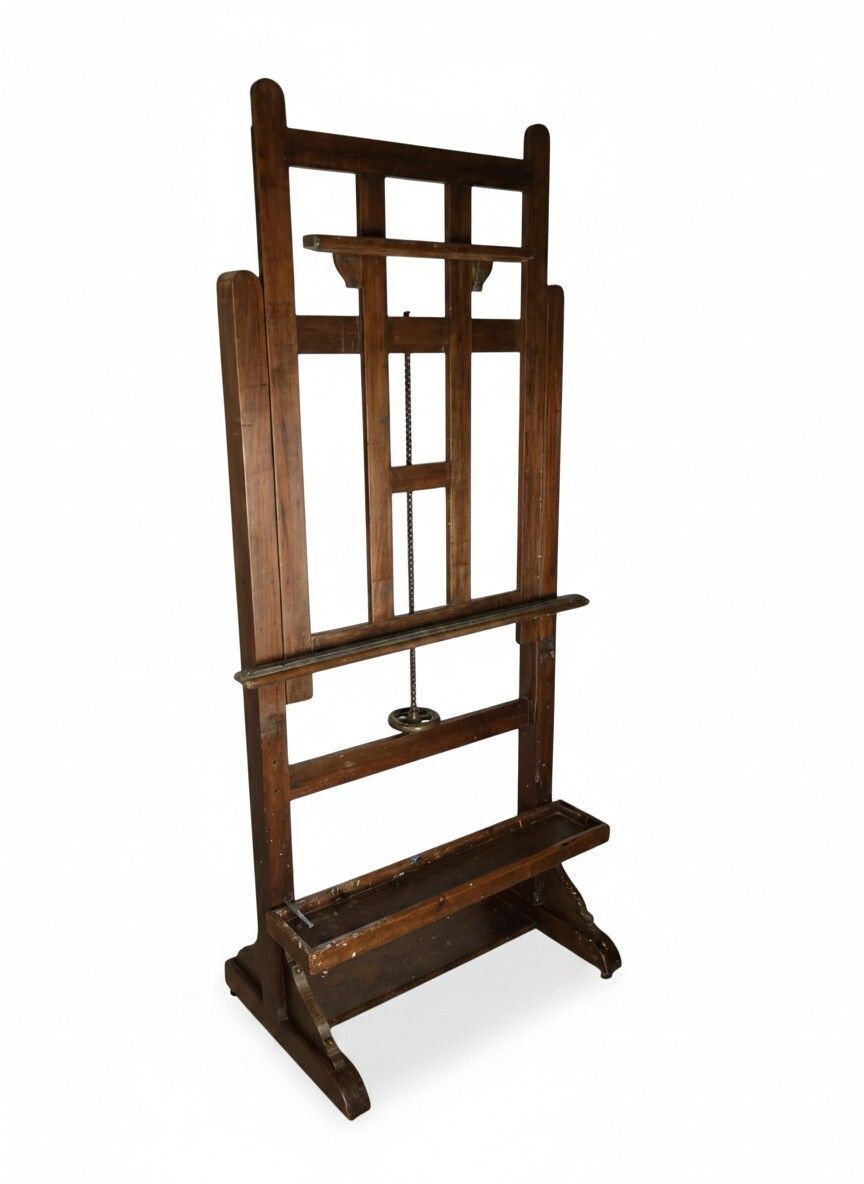 Victorian Mahogany Studio Easel By Joseph Fitter Of Birmingham