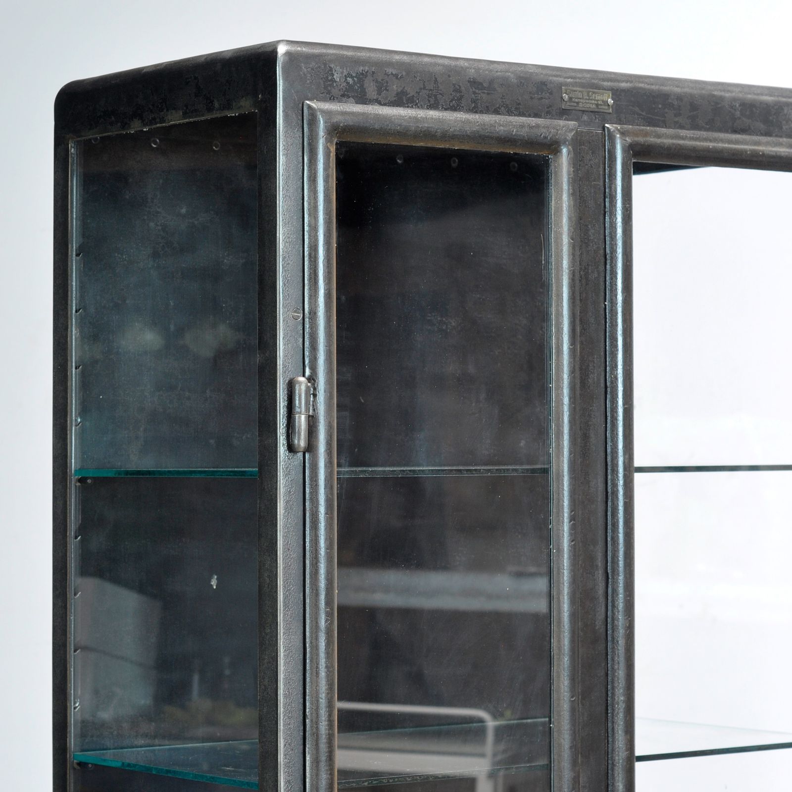 Polished Iron Medical Cabinet, 1910s photo 1800.0