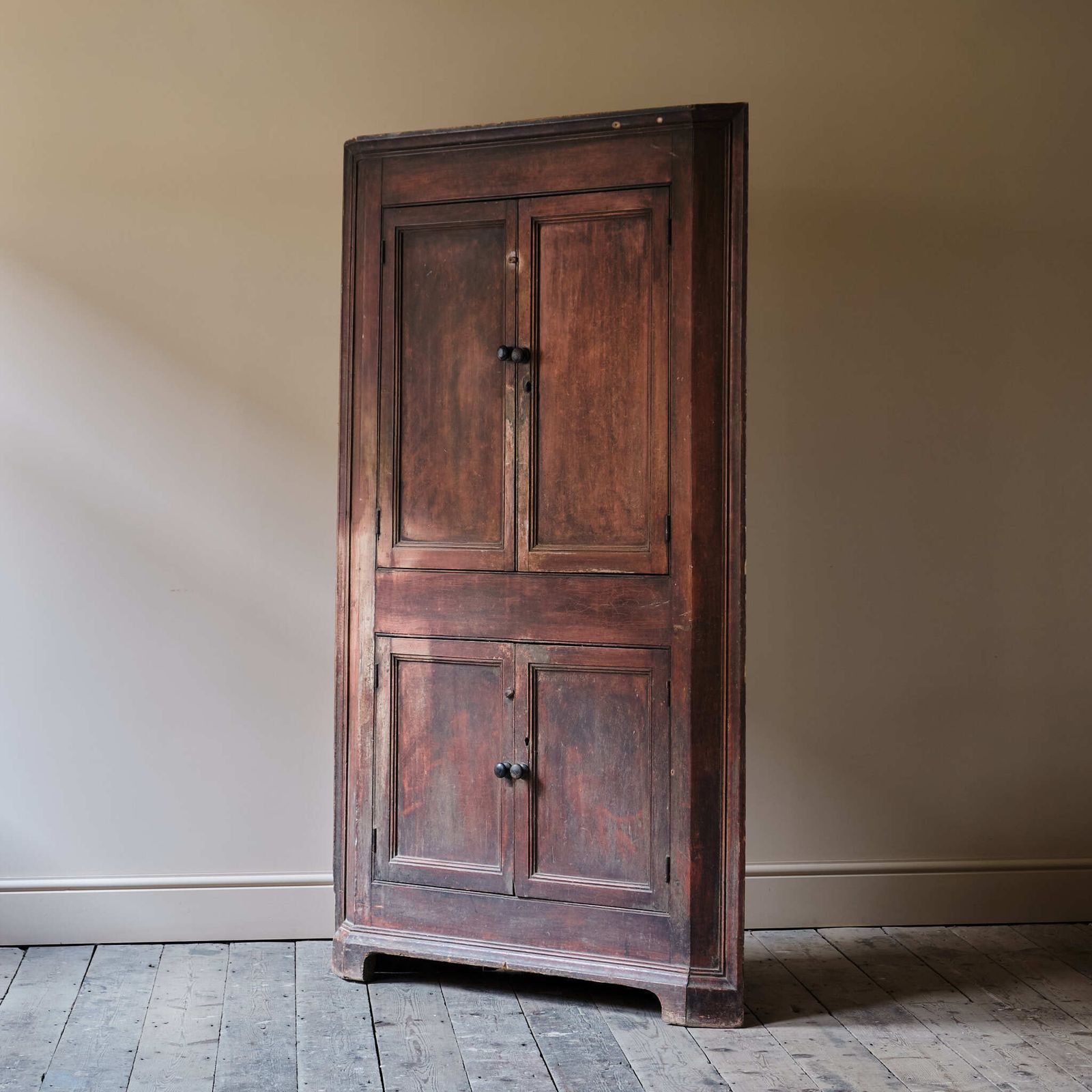 Georgian Corner Cupboard In Paint photo vintage