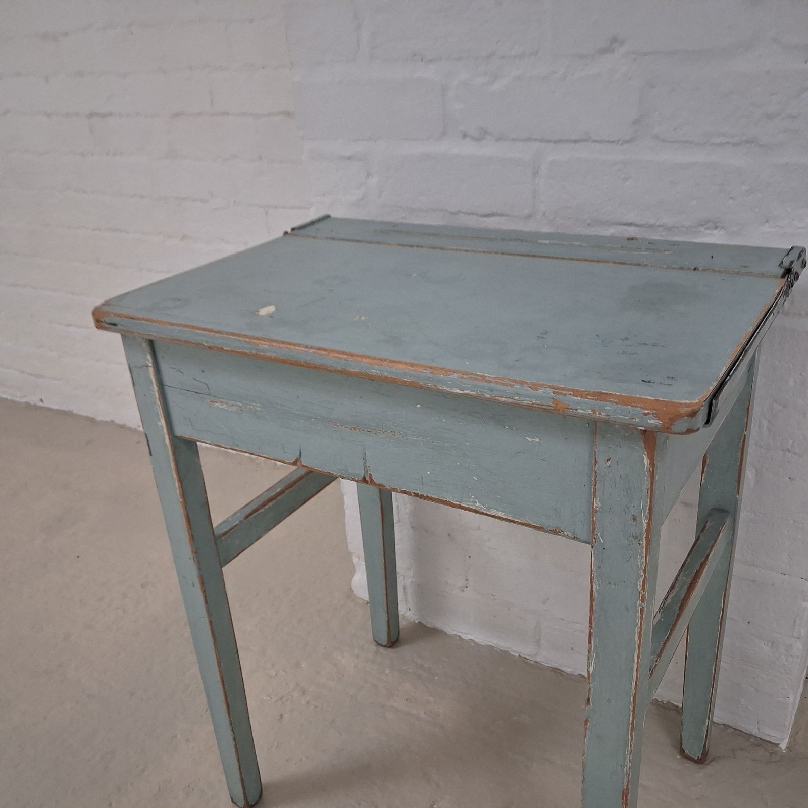 Small Vintage Duck Egg Blue Desk photo Furniture
