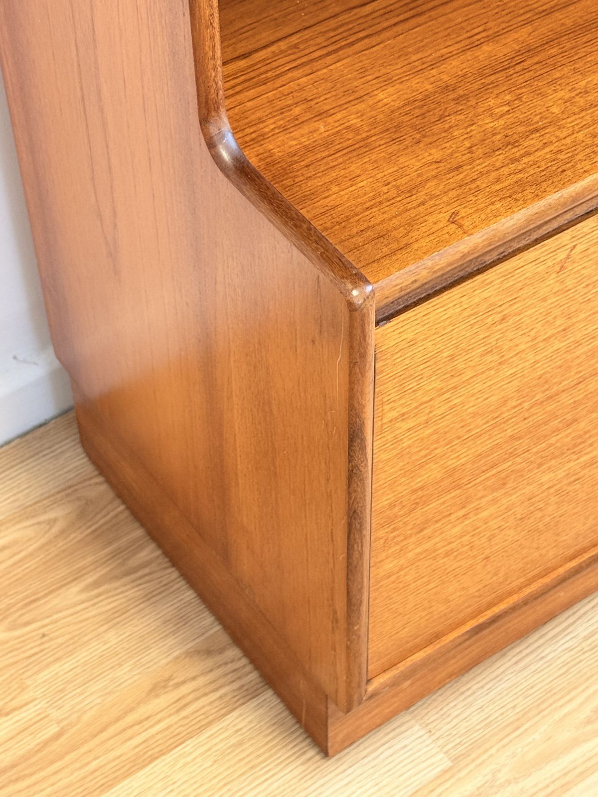 650.0 Turnidge Of London, Mid Century Modern Danish Design Teak Wall Unit photo