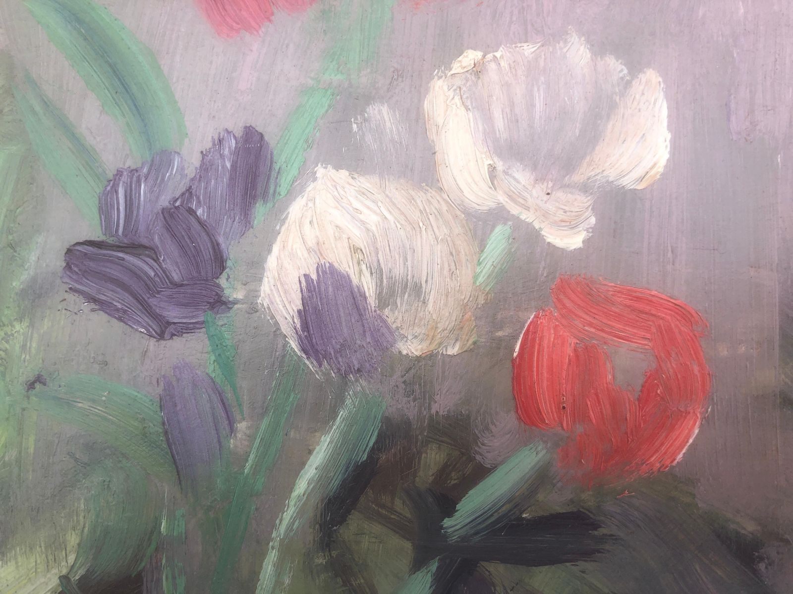 Ramon Pichot I Soler – Mediterrane vrouw met bloemen, interieur, post-impressionistisch olieschilderij, ca. 1975 photo Kunst