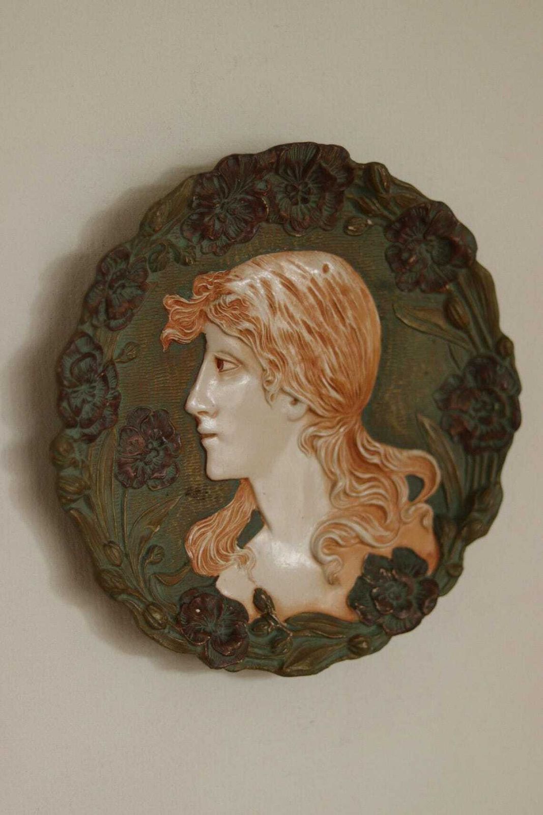 Art Nouveau Decorative Ceramic Plate photo for sale