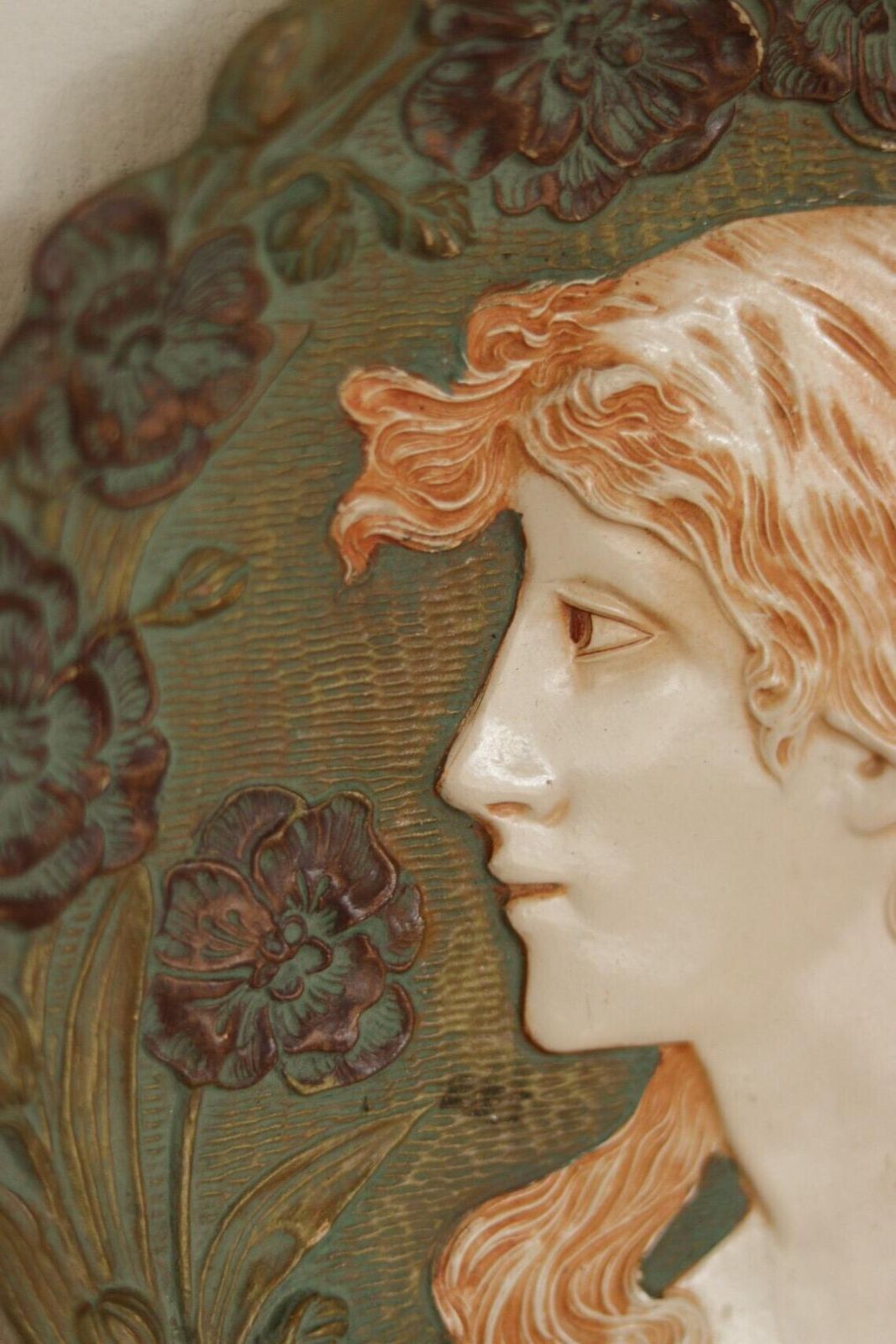 Art Nouveau Decorative Ceramic Plate photo Art