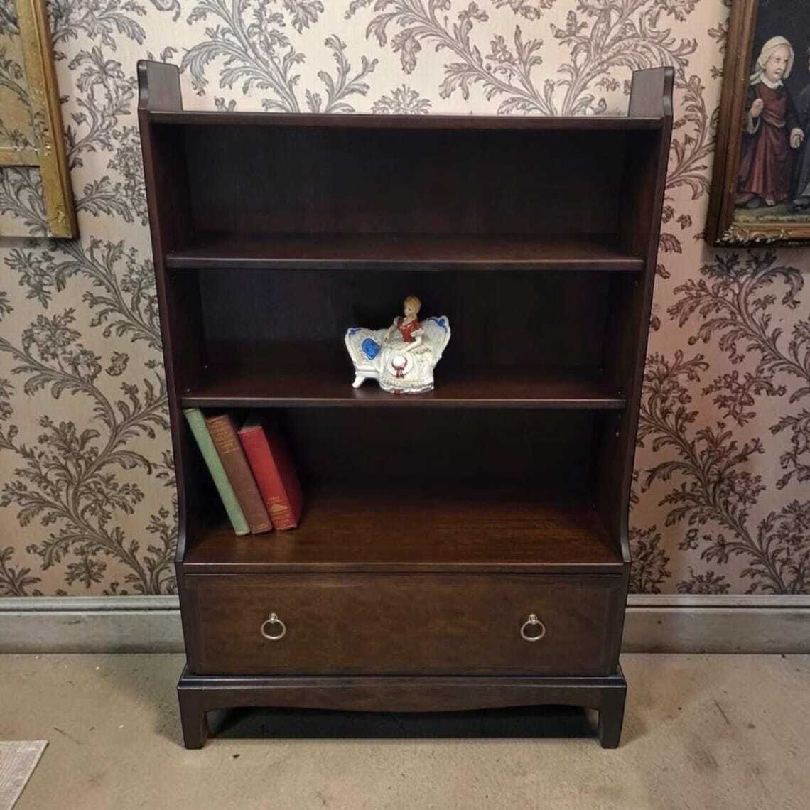 Vintage Stag Bookcase / One Drawer / C1970