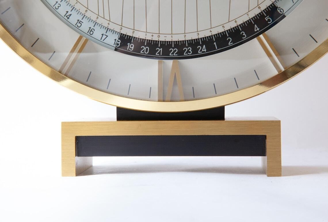 Xl Kienzle World Time Clock Germany Desk Table Mid Century Bauhaus Art Deco Style Modern Mcm Heinrich Möller Office photo 1200.0