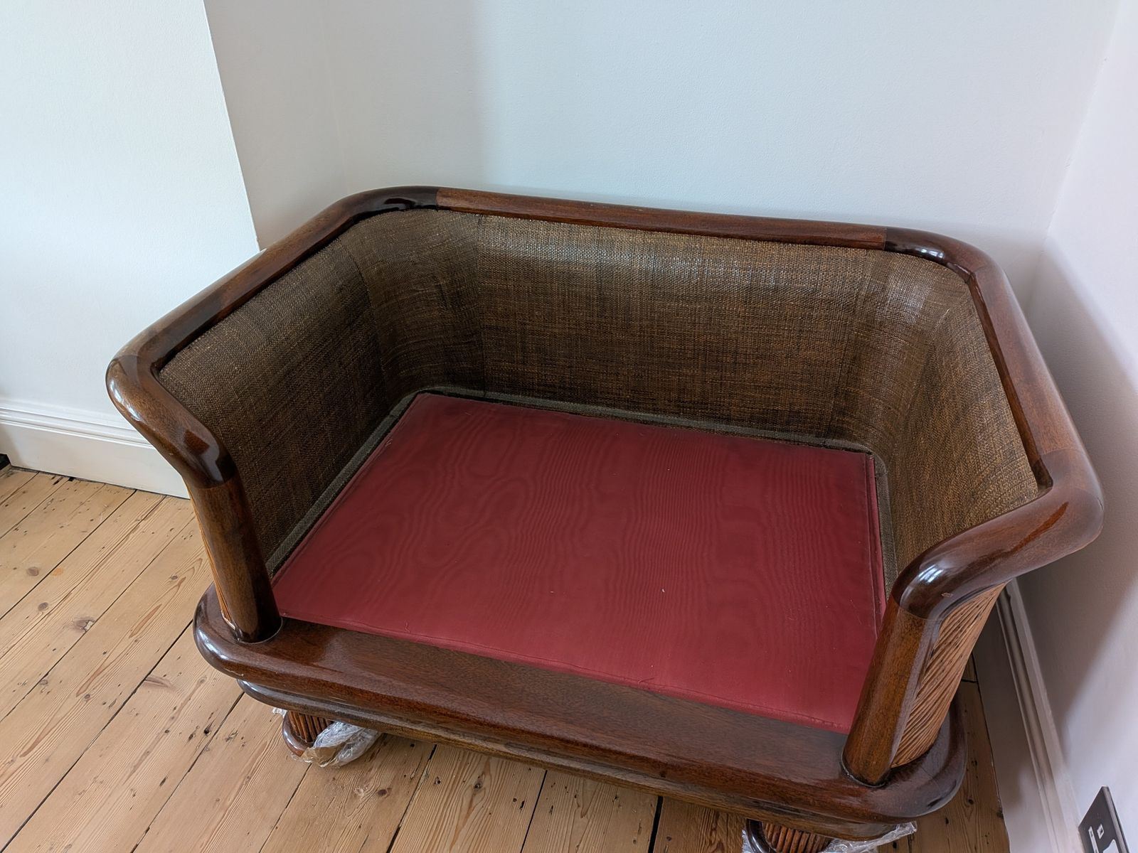 Beautiful Brazilian Hardwood And Bamboo Loveseat photo 1000.0