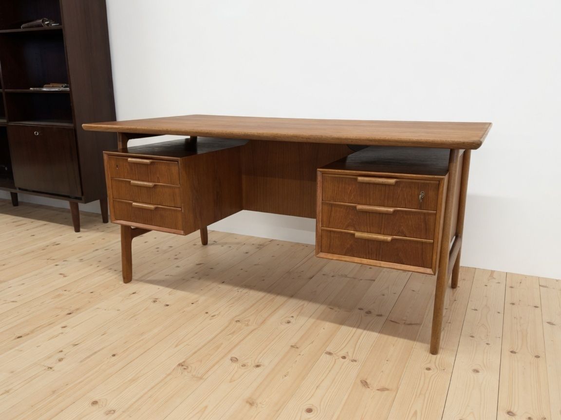 Gunni Omann #75 Teak Executive Desk, 1960s. photo for sale