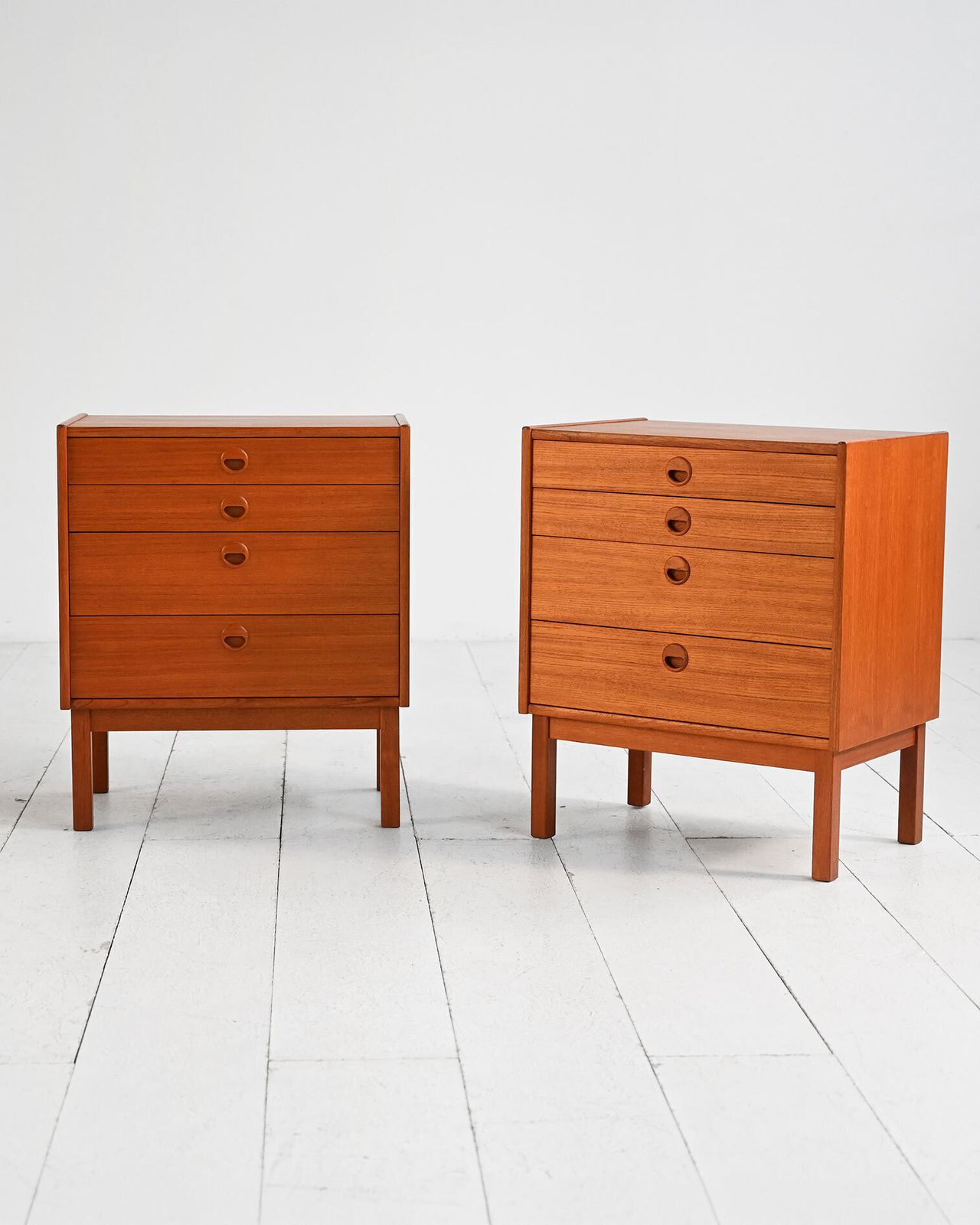 Teakhouten Nachtkastjes, Scandinavië, Ca. Jaren 1960