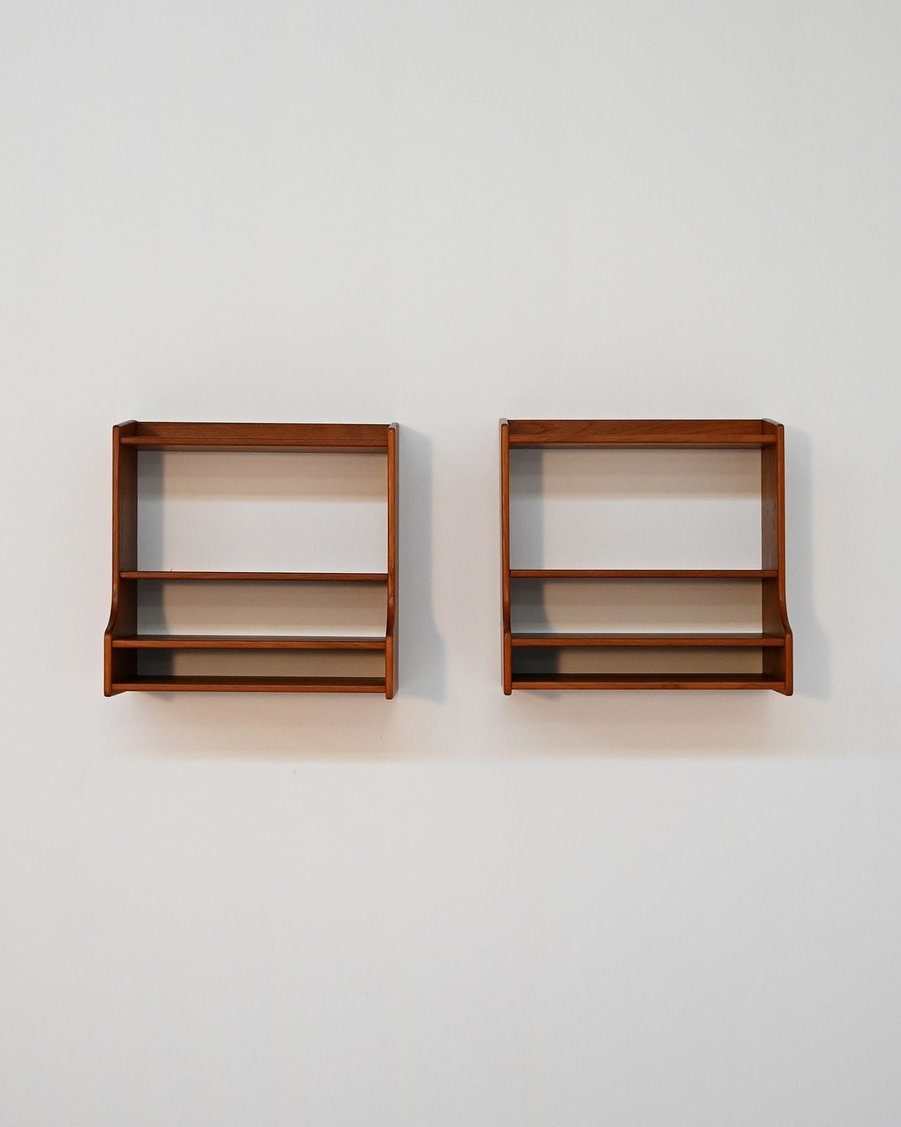 Wall Mounted Teak Bedside Tables Scandinavia 1960s photo furniture