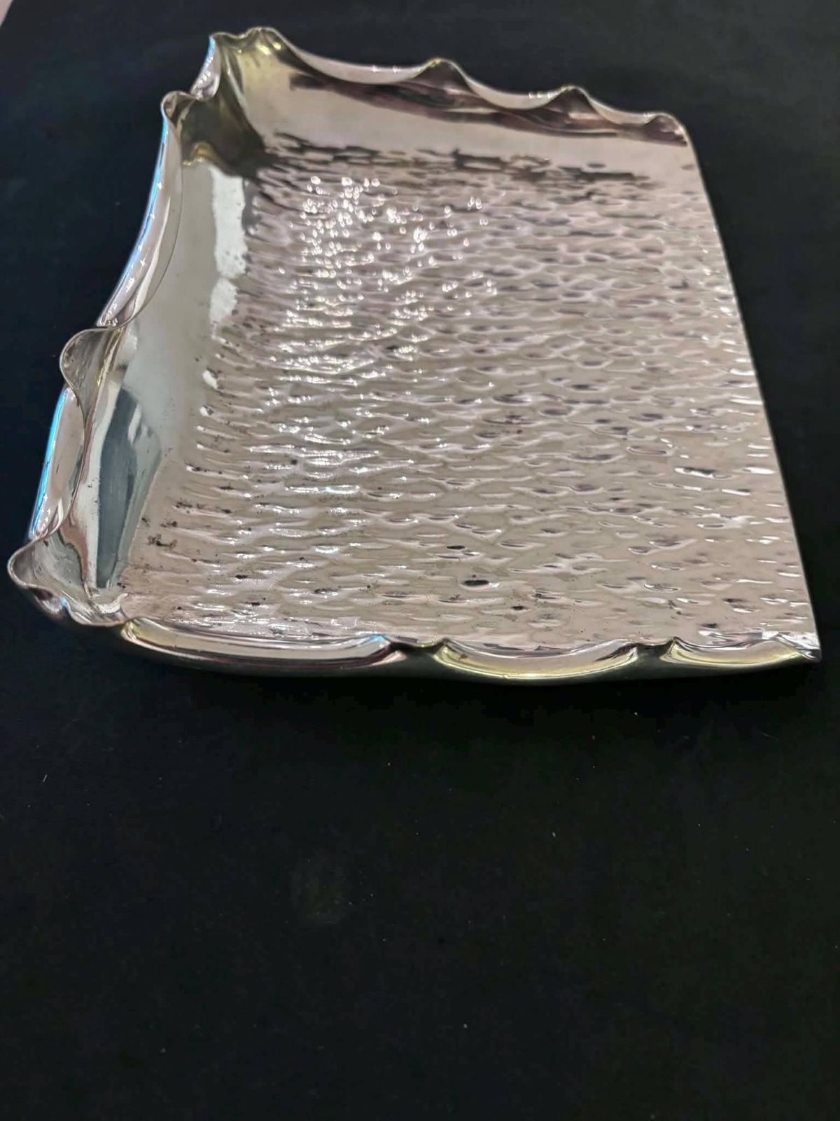 photo for sale Christopher Dresser Hukin And Heath Crumb Tray, Victorian Silver Plated Plateau à Miettes, Aesthetic Movement Table Crumber Tray, C.1880