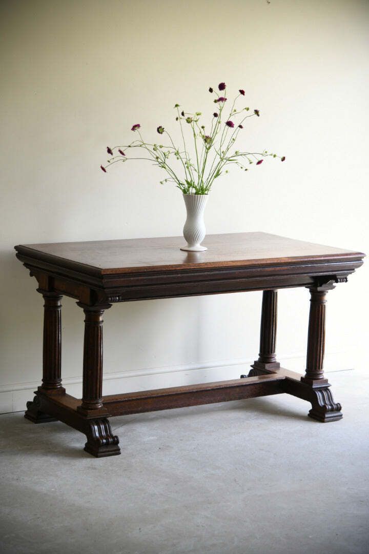 Victorian Oak Dining Table, 1800s