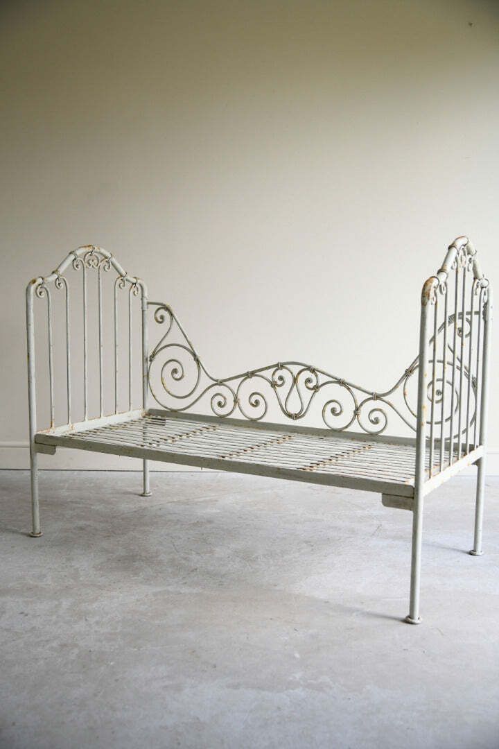Antique French Wrought Iron Day Bed photo vintage