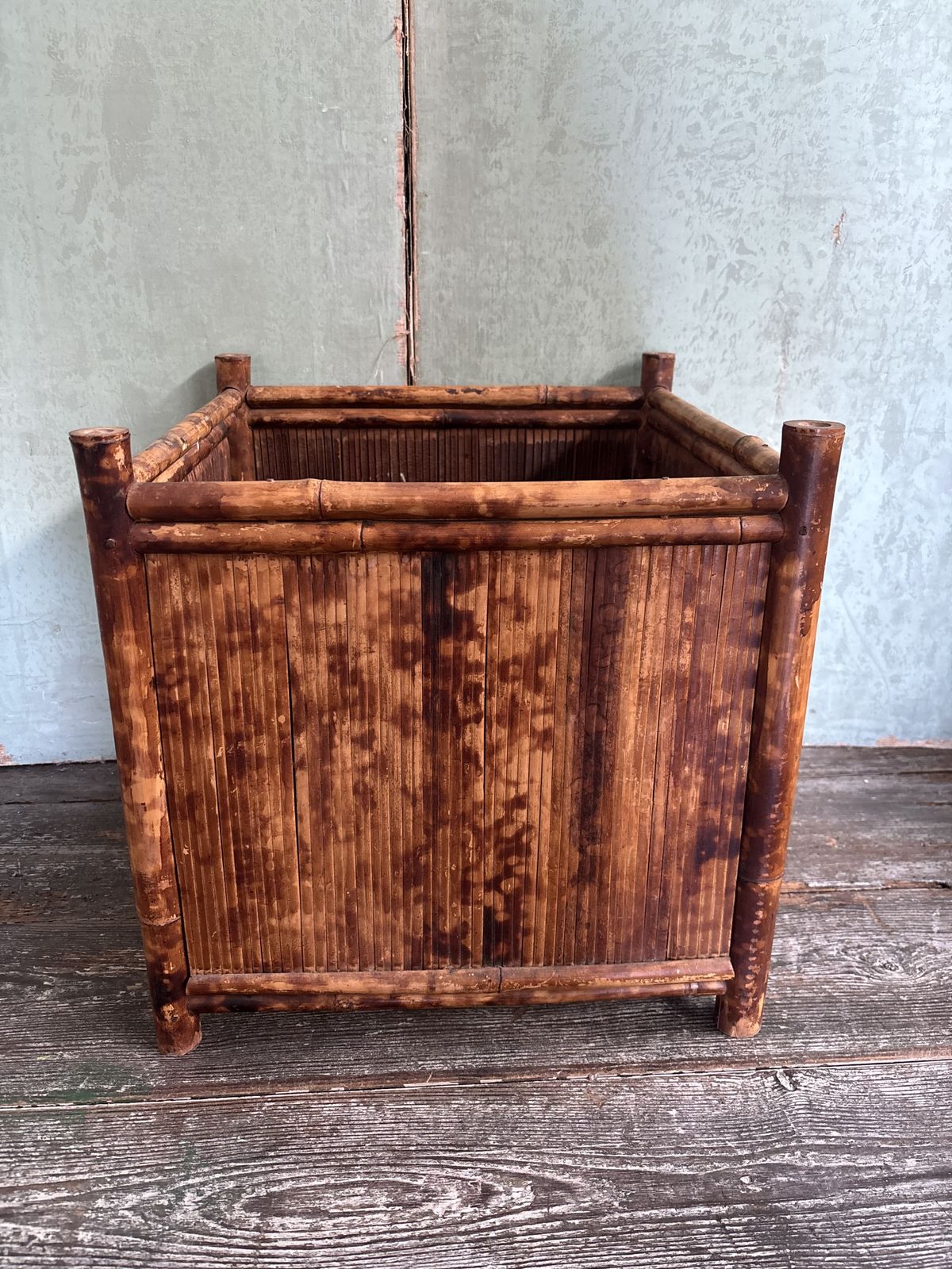 Mid Century Bamboo Planter, 1970s photo 65.0