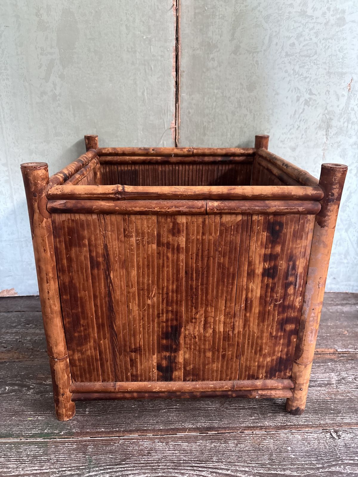 Mid Century Bamboo Planter, 1970s photo buy