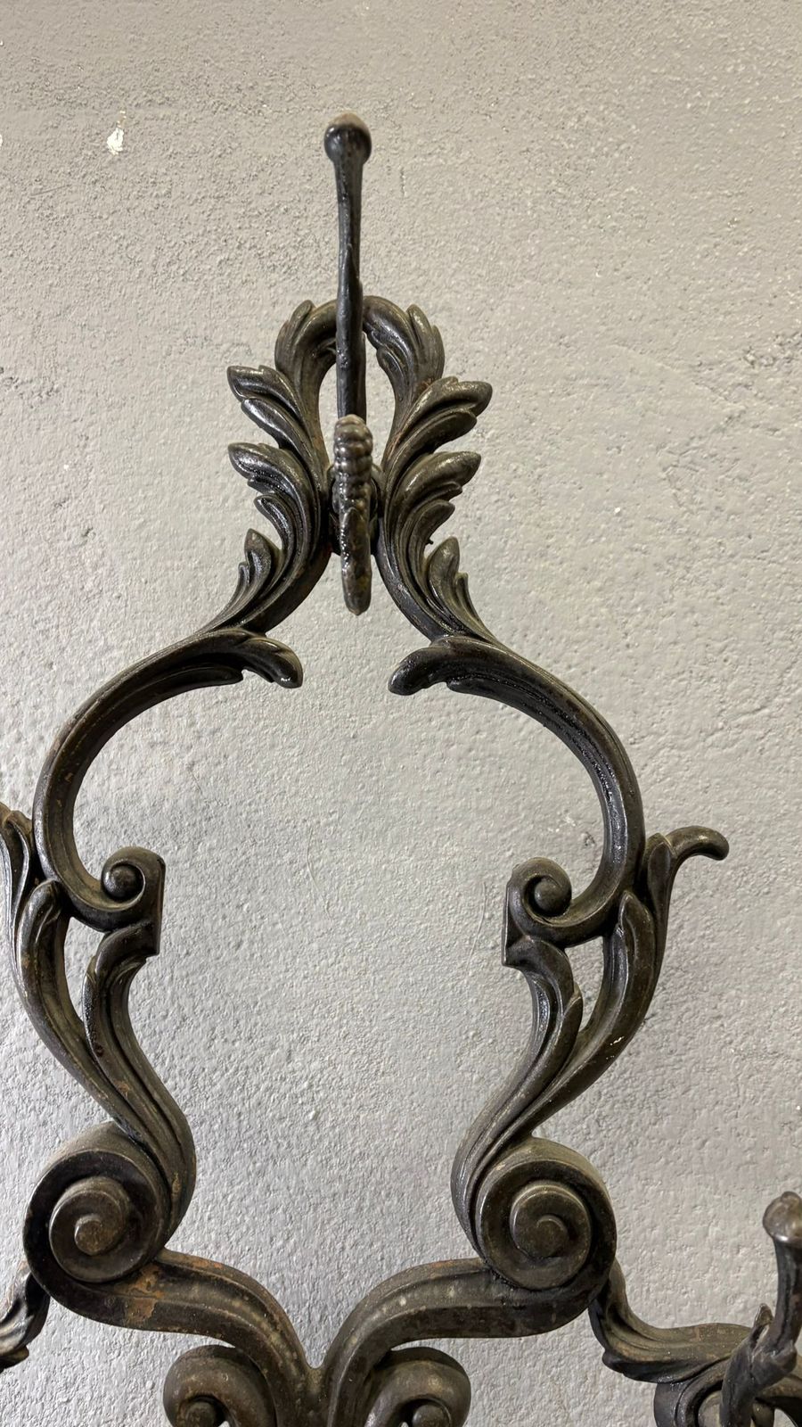754.0 Antique Cast Iron Hall Stand, Victorian Coat Rack With Marble Base, Ornate Hall Tree, 19th Century photo