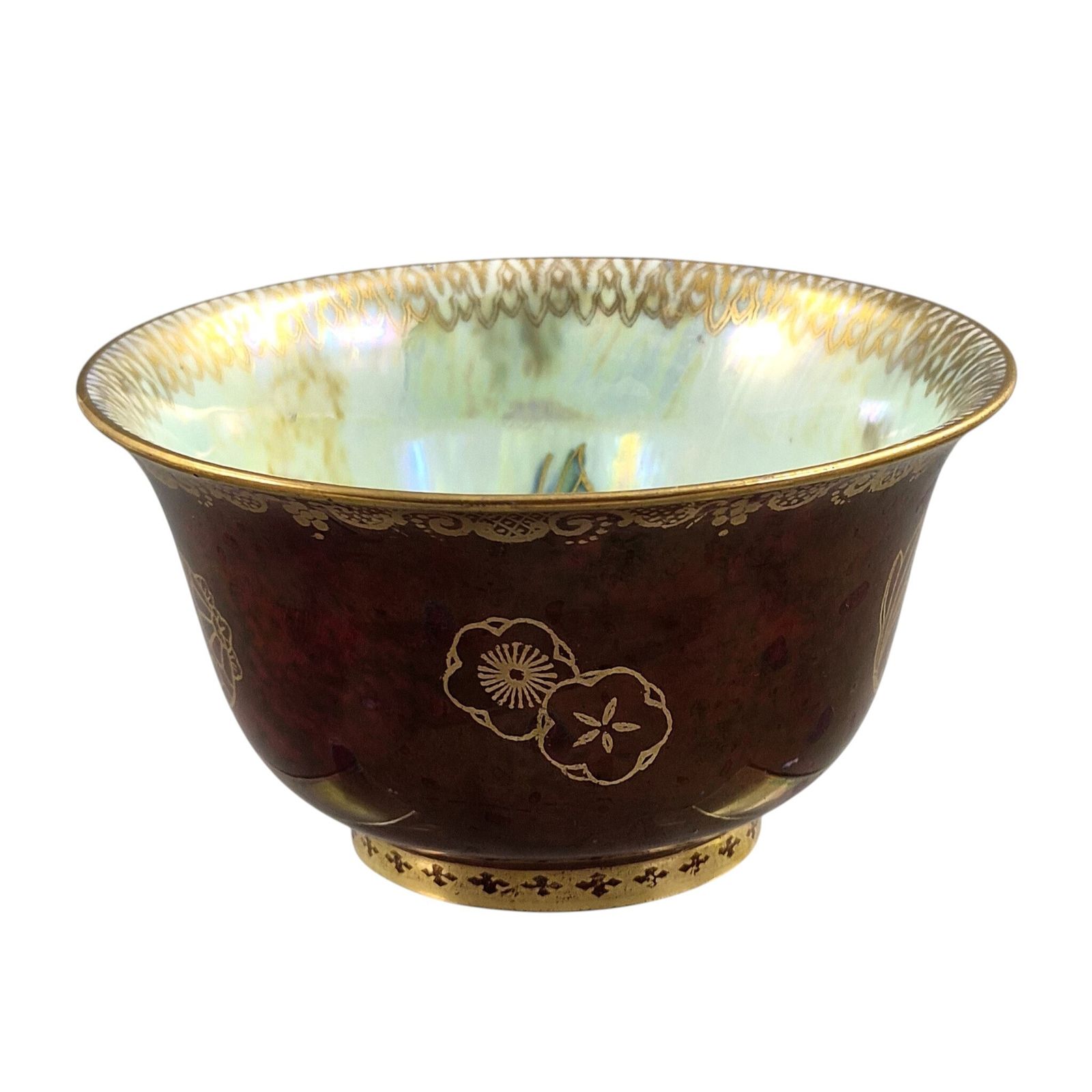 Wedgwood Fairyland Ruby Lustre Butterfly Bowl By Daisy Makeig Jones, C.1914 photo for sale