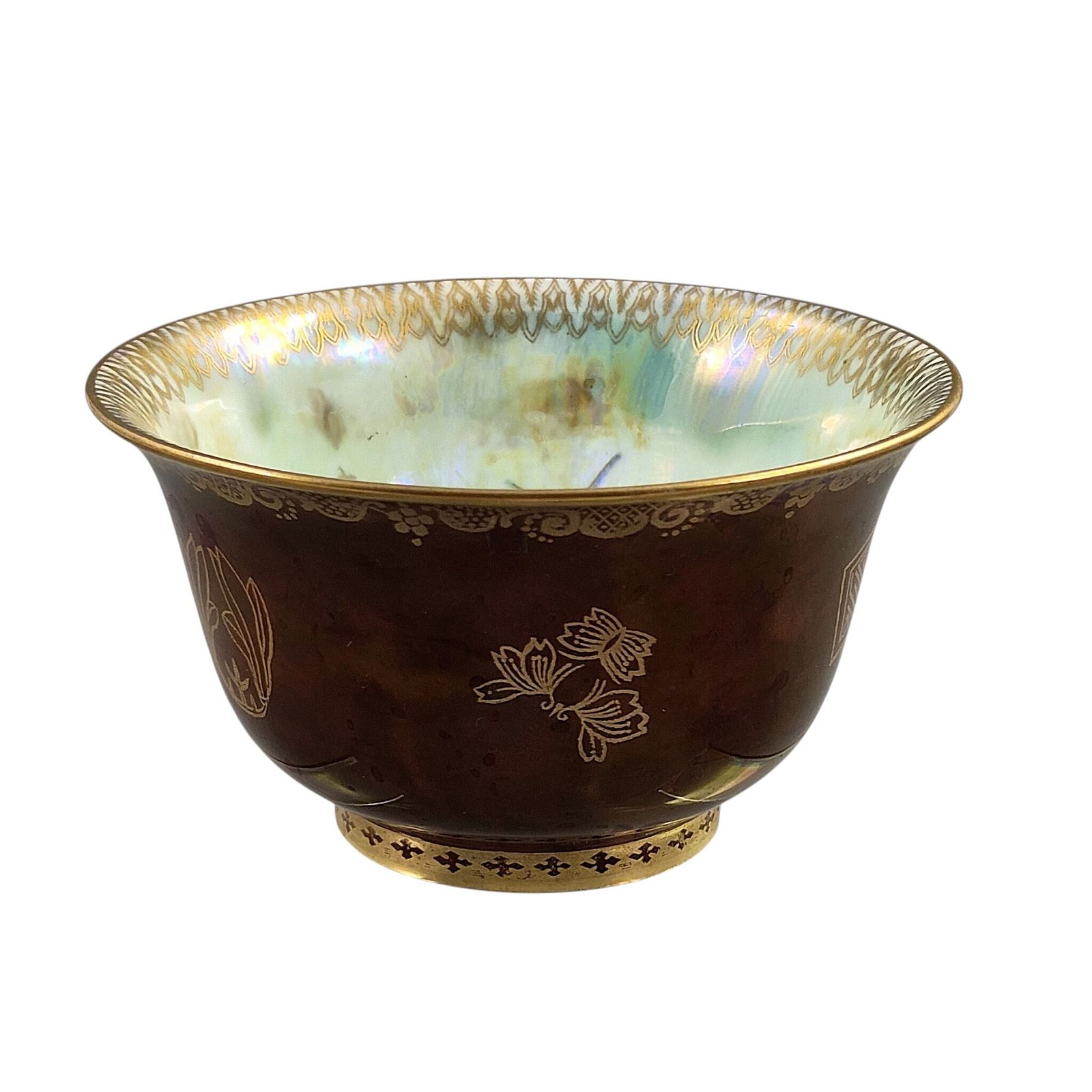 Wedgwood Fairyland Ruby Lustre Butterfly Bowl By Daisy Makeig Jones, C.1914 photo 500.0