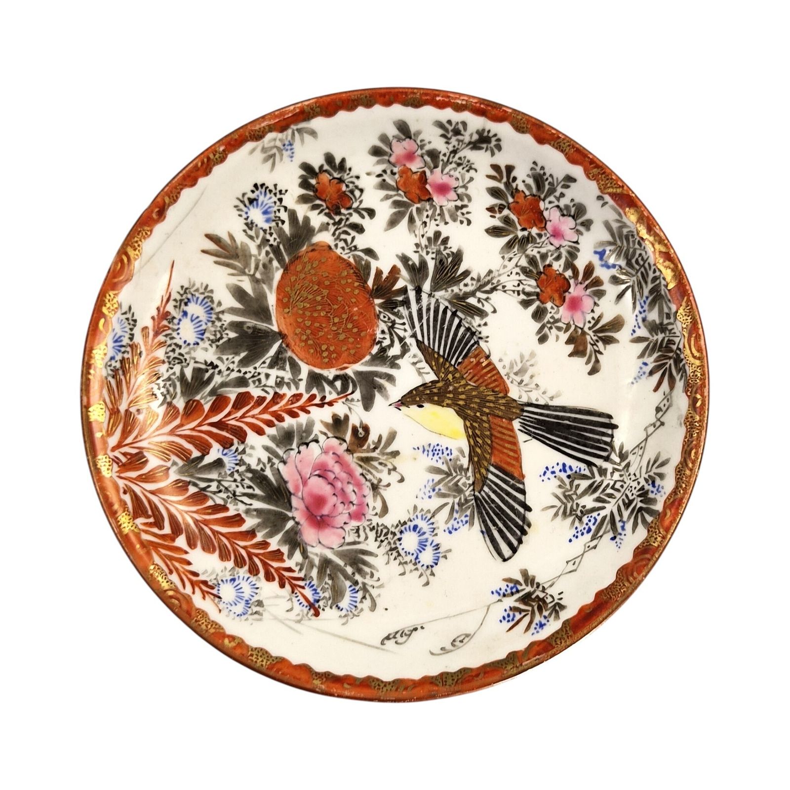 Meiji Kutani Theepot Met Bamboehengsel En Decoratieve Vaasstandaard, ca. 1890 photo for sale