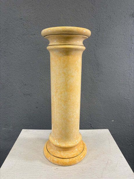 Vintage Geglazuurd Keramiek Voetstuk – Gemarmerd Onyx  En Marmereffect, 20e Eeuw photo 684.0
