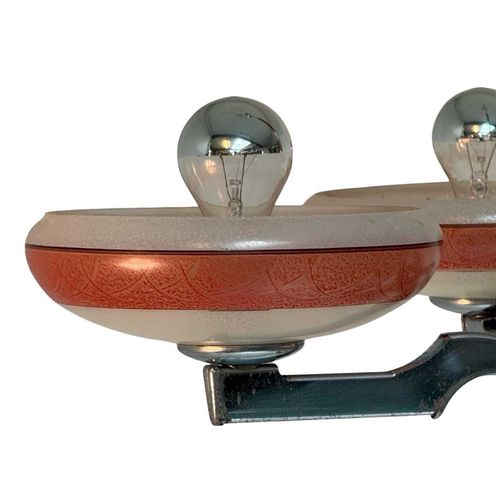 Art Deco Chandelier   Approx. 1930, Czechoslovakia   Frosted Glass, Bakelite And Chromed Metal Frame   4 Bulbs photo buy