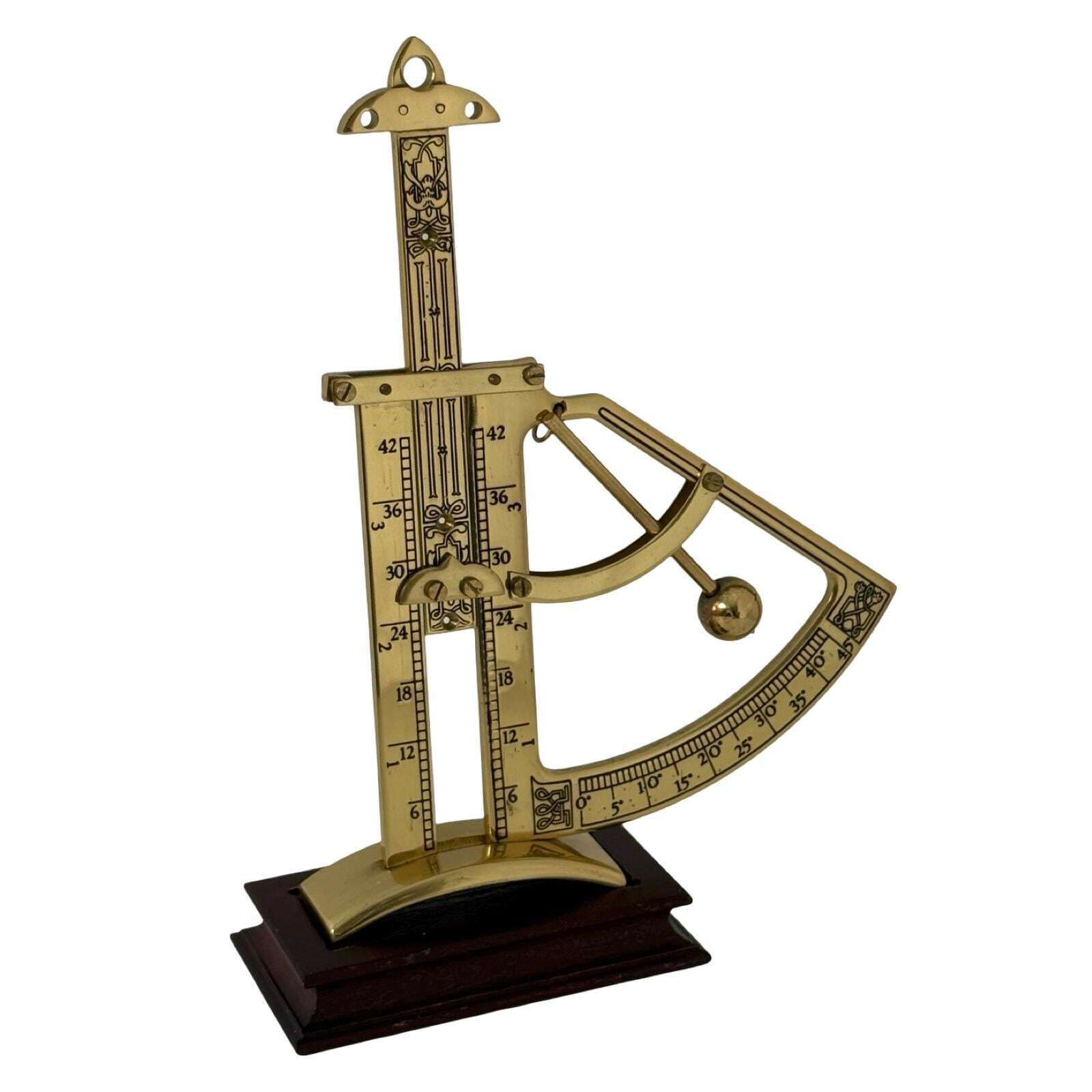 Franklin Mint   Gunner's Level   Gold Plated Brass On Wooden Mount   1987 photo for sale