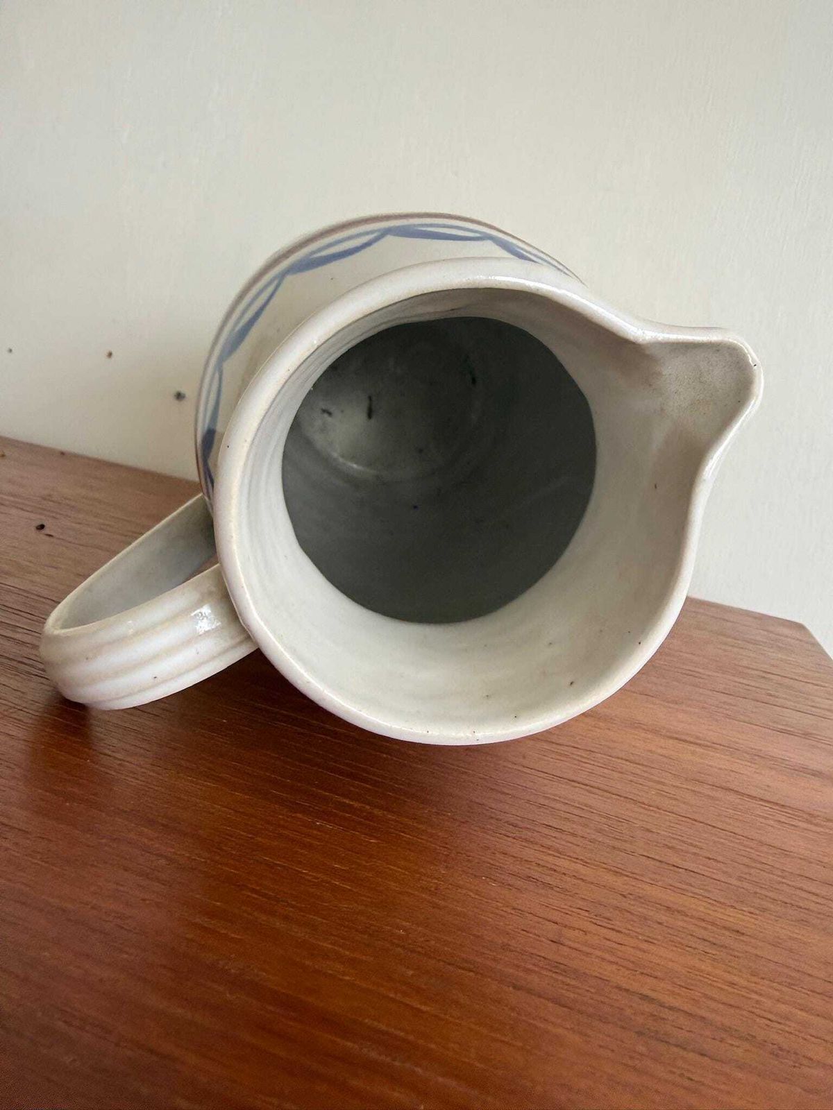 photo for sale Large Vintage Stoneware Pitcher Jug Vase Buchan Portobello Model 185/60 Floral Motif
