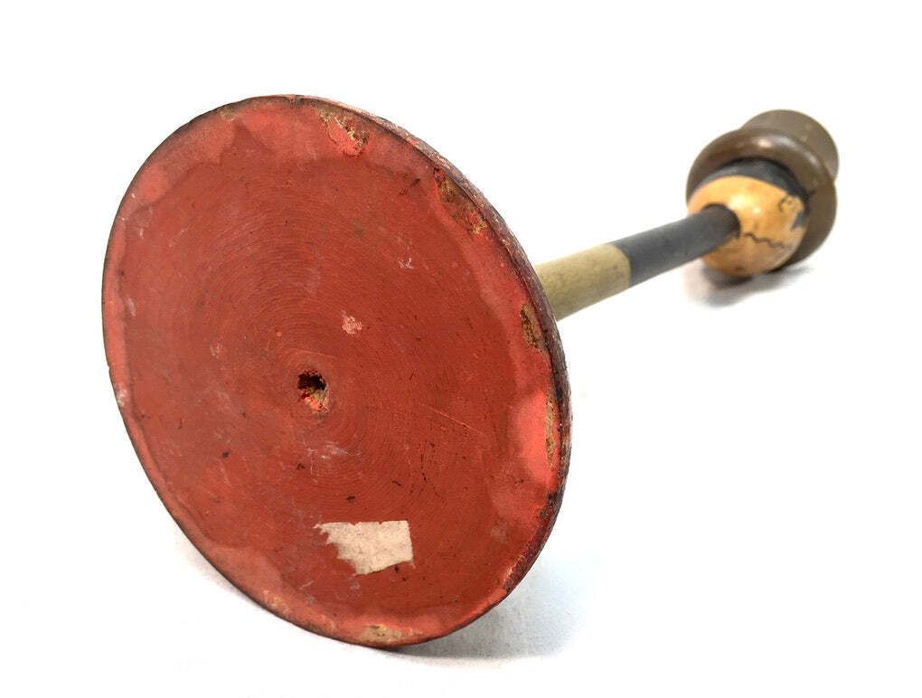 Antique Wooden Hand Painted Tabletop Hat Stand / Top Hat Figurine& C.1920 photo vintage