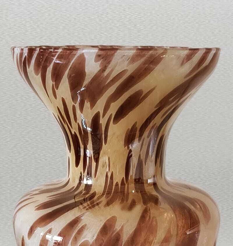 Vase de luxe artisanal en verre de Murano, années 1970, par Maestro Del Vetro. Fabriqué en Italie photo buy
