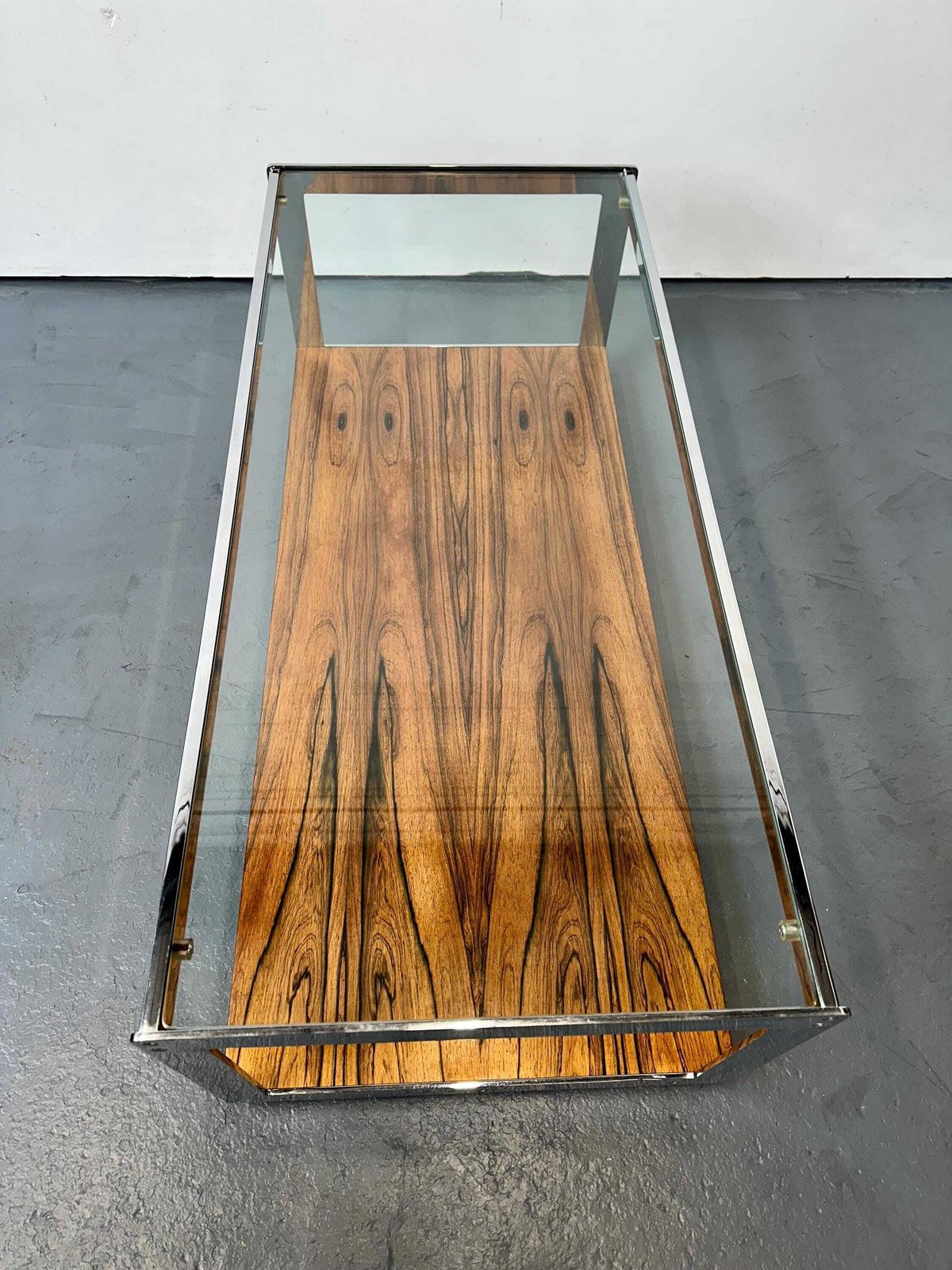 Vintage 1970s Merrow Associates Rosewood & Chrome Coffee Table By Richard Young. Modernist. Danish photo 895.0