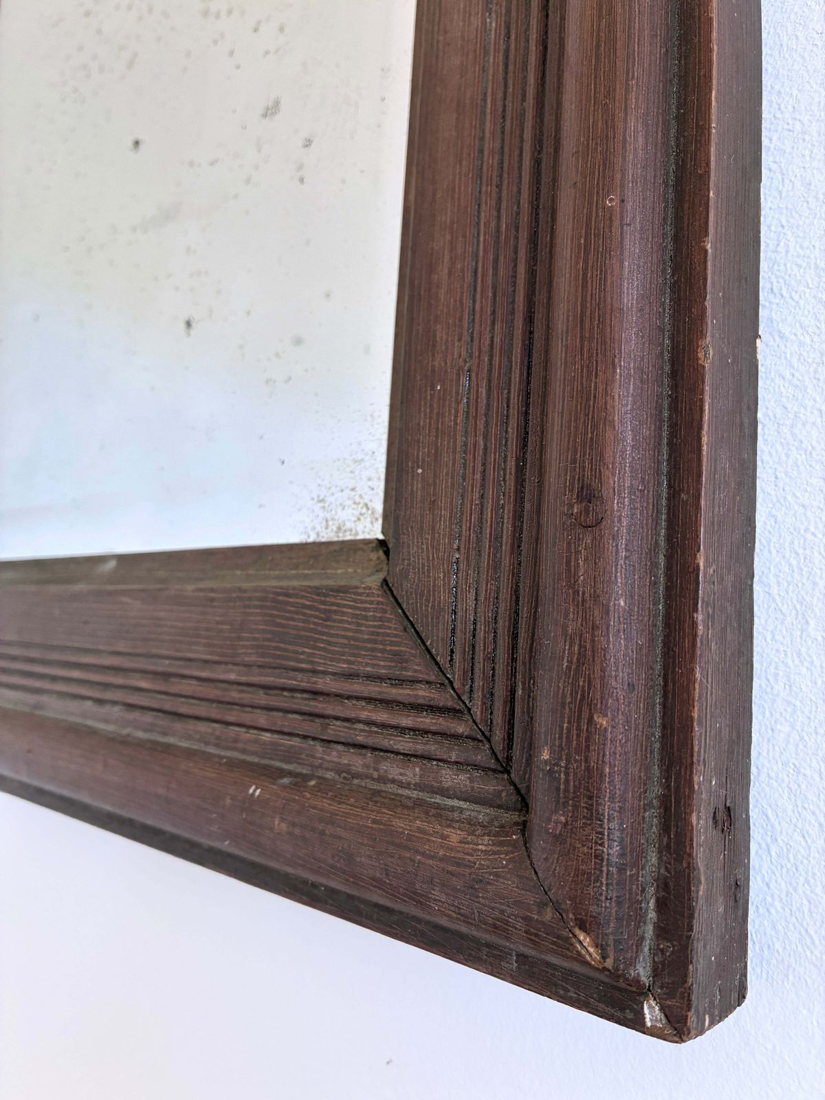 Antieke Duitse Biedermeier Wandspiegel, 19e Eeuw photo vintage