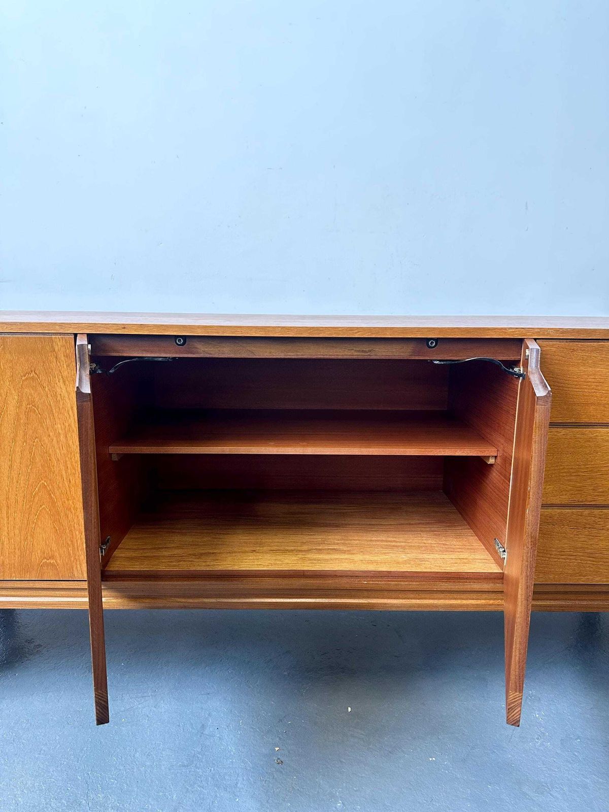 photo for sale Vintage 1970s Greaves & Thomas Teak Sideboard. Retro Danish Mid Century Plan