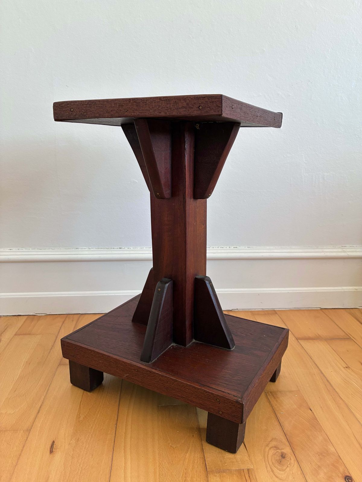 Vintage Arts And Crafts Tile Top Side Table / Plant Stand photo vintage