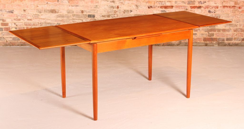 Midcentury Danish Extending Teak Dining Table C.1970 photo Furniture