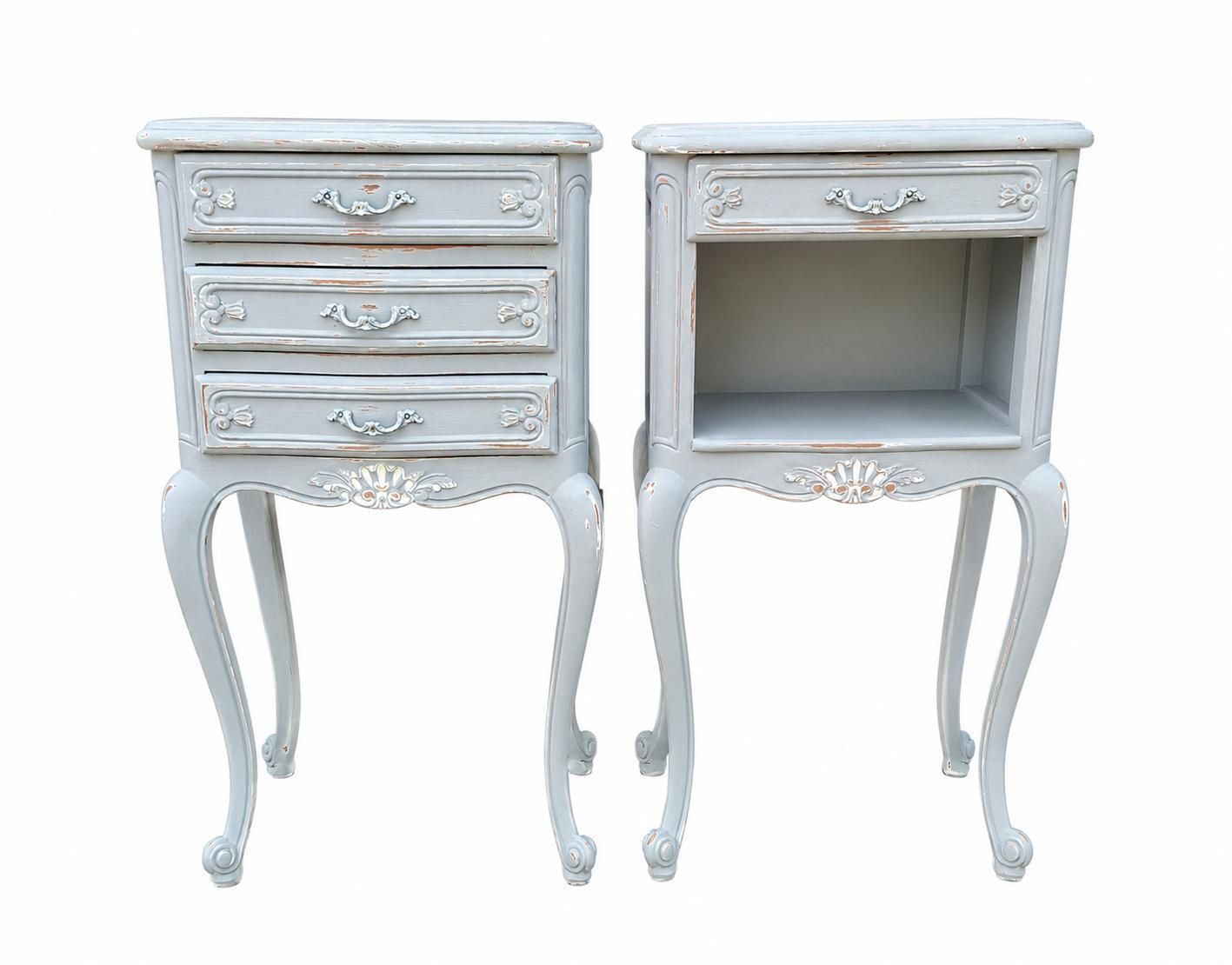 Pair Of Mid Century French Painted Bedside Cabinets