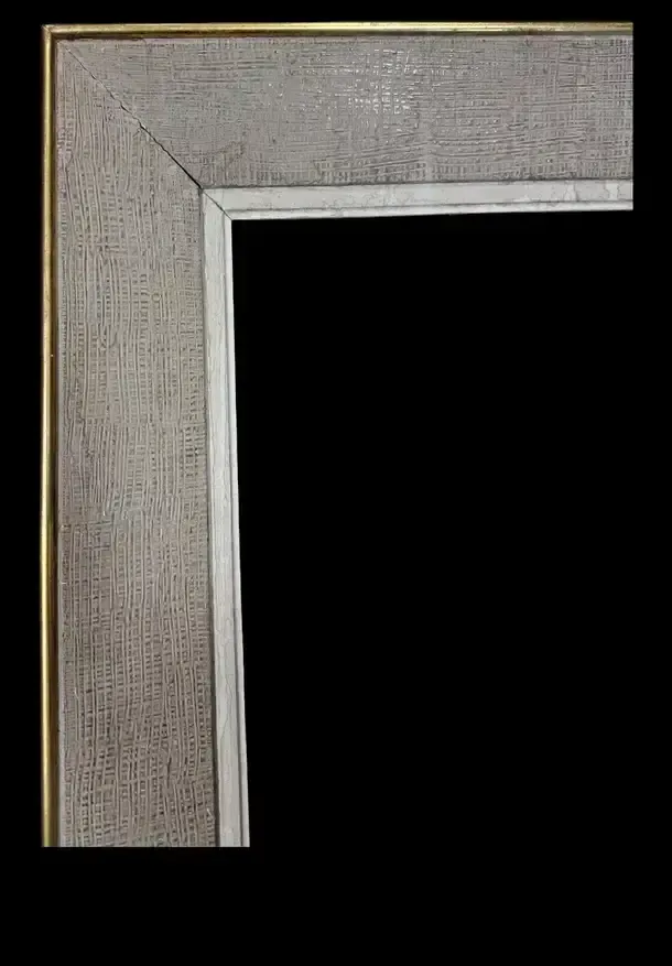 Mid 20th Century French Textured Grey Painted Shabby Chic Picture Frame photo furniture