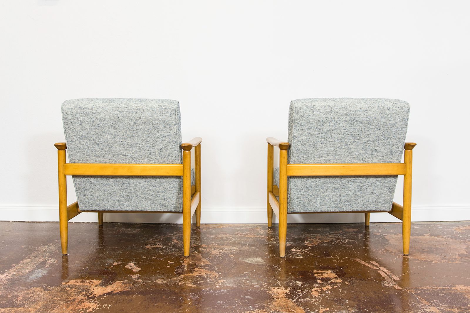 Vintage Fauteuils Gfm 142 Van Edmund Homa, Gfm, Polen, Ca. Jaren 1960, Set Van 2 photo Meubels