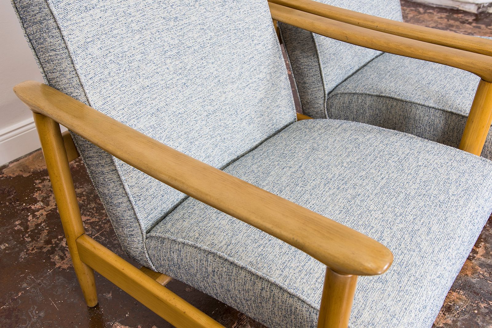 Meubels Vintage Fauteuils Gfm 142 Van Edmund Homa, Gfm, Polen, Ca. Jaren 1960, Set Van 2 photo