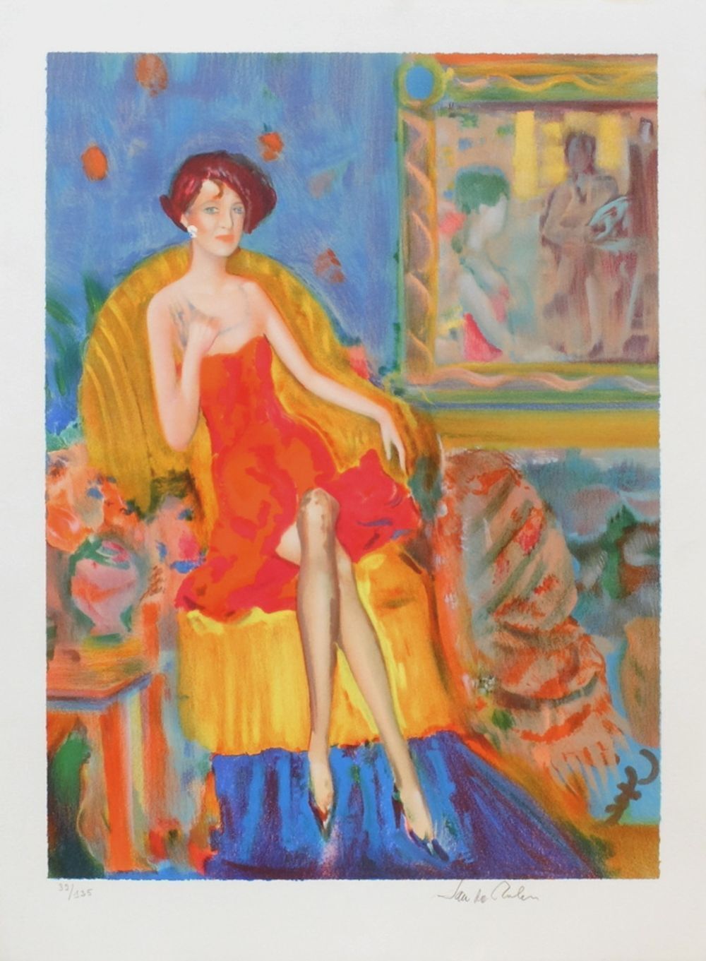 Janusz De Rola Signed Lithograph Un Soir à Paris 1990