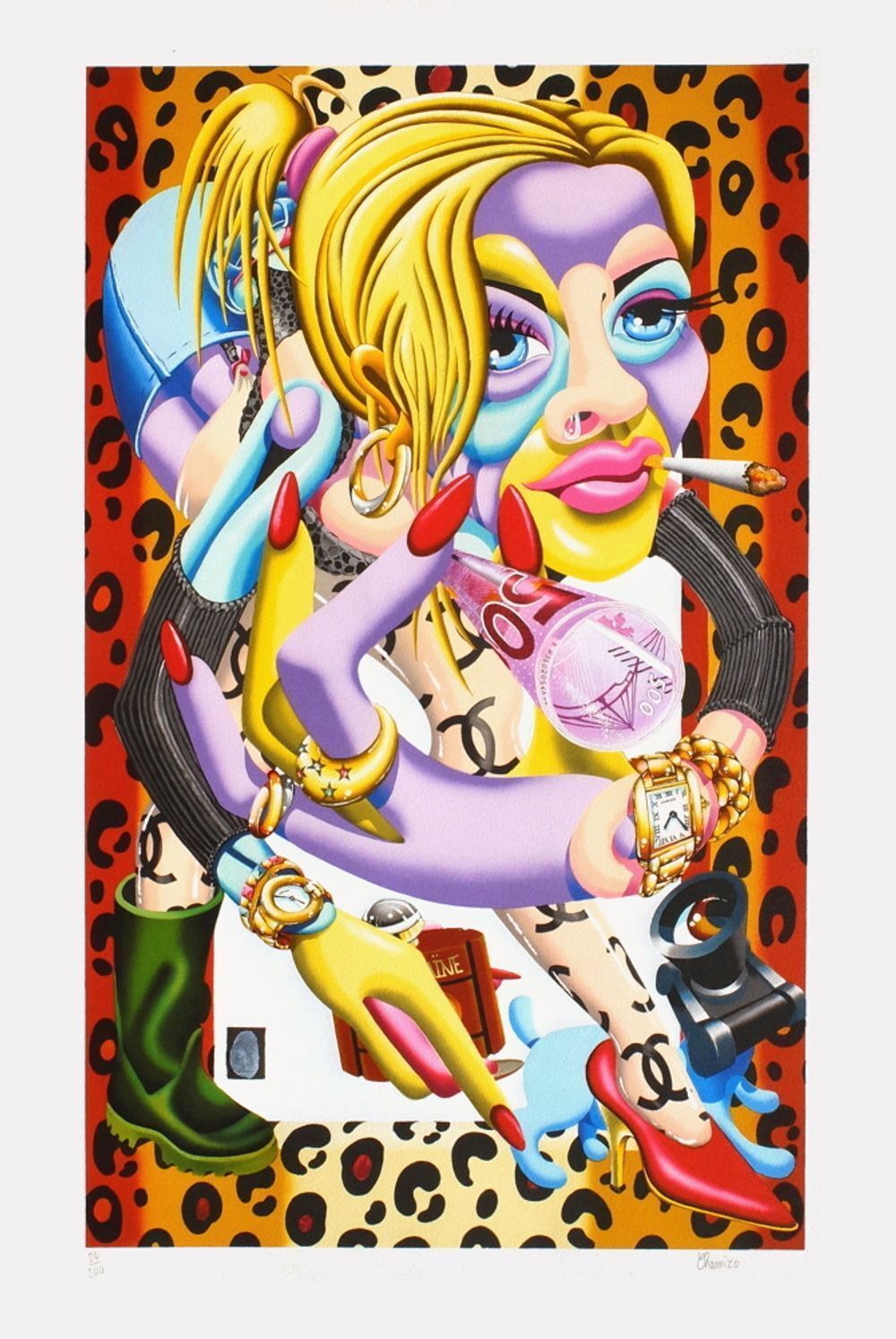 Didier Chamizo Signed Lithograph Kate Moss 2008