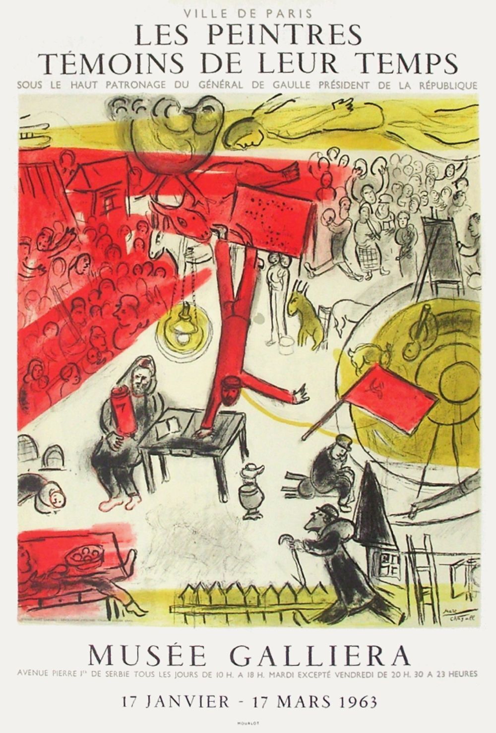 Marc Chagall Poster Expo 63 Musée Galliéra