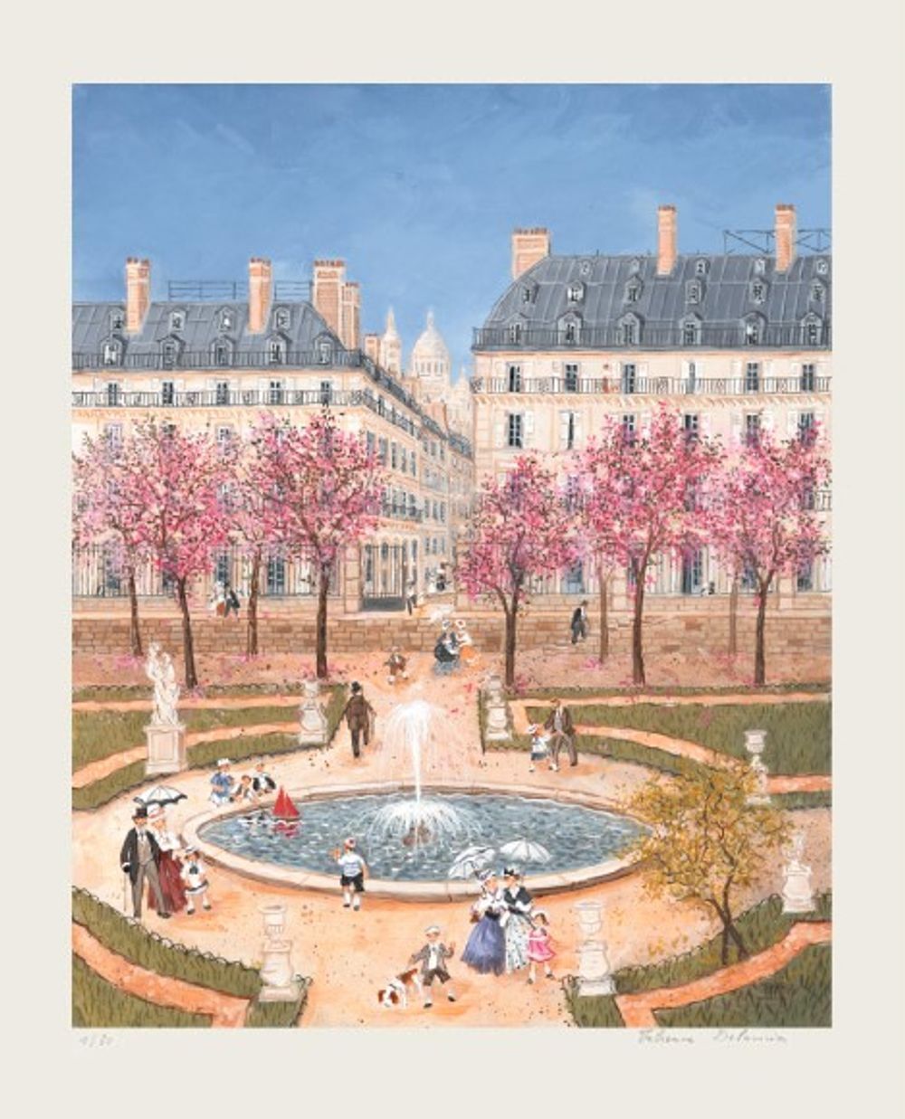 Estampe pigmentaire d'archives signée Fabienne Delacroix, L'heure Rose, 2025