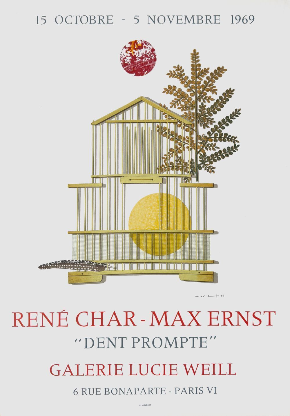 Max Ernst Poster Expo 69   Galerie Lucie Weill