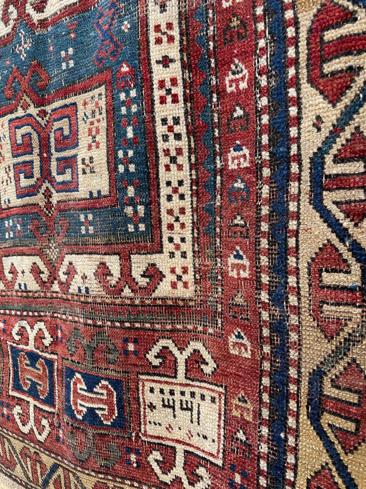 Antique Caucasian Kazak Prayer Rug photo for sale