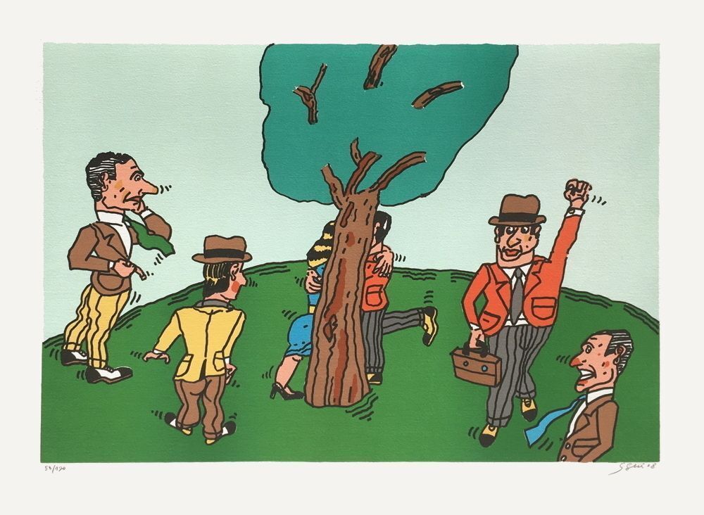 Antonio Segui Gesigneerde Lithografie Los Enamorados 2008